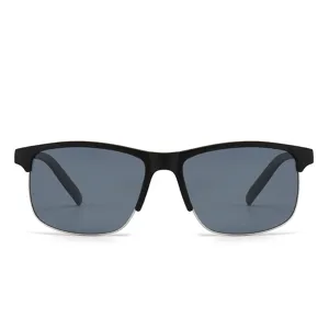 Men's stylish semi-rimless polarized sunglasses for outdoor driving and daily wear