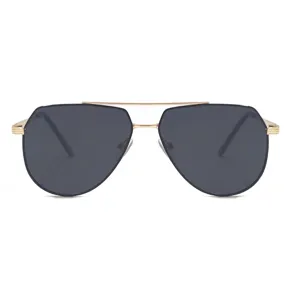 Gafas de sol polarizadas de metal para niños con doble puente y lentes UV.