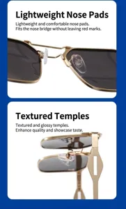 Men's polarized sunglasses for driving outdoor fishing UV protection stylish metal frame eyewear