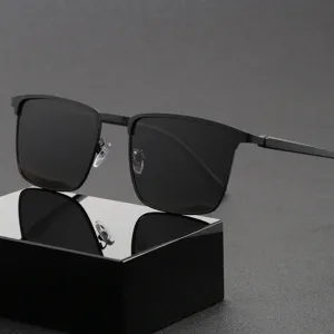 Herren Polarisierte Sonnenbrille Mode Quadratisch Metallrahmen UV400 Fahren Angeln Outdoor Reisen Sonnenbrillen