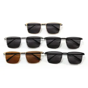 Herren polarisierte Metallrahmen Sonnenbrille, UV-Schutz Fahrbrille, stilvolle Sonnengläser.