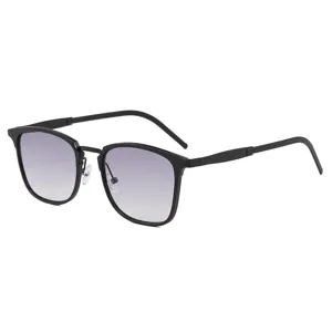 Stylish polarized sunglasses for men and women, premium metal frame with gradient lenses for driving.