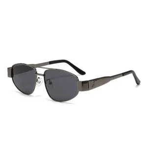 Women double beam cat eye sunglasses trendy uv protection metal frame sun glasses fashion style