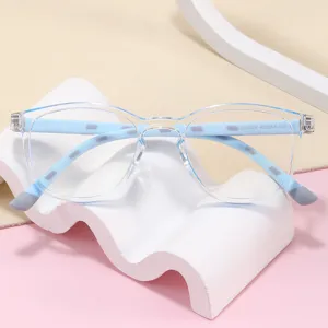 Clear frame blue light blocking glasses for teens stylish anti-glare computer eyewear tr 90