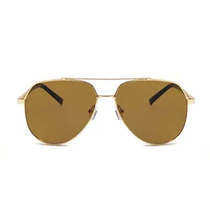 Men's Classic Metal Aviator Sunglasses Polarized Driving Fishing Glasses Golden Frame