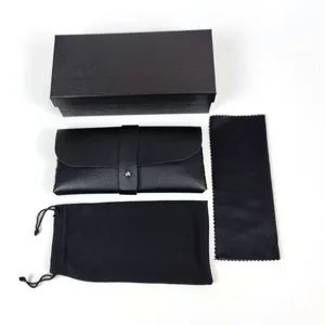 Tragbares Hartschalen Brillenetui Transparente Kunststoff Brillen Aufbewahrungsbox Etui Und Reinigungstuch Set Für Damen Herren