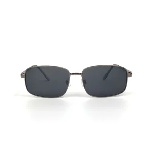 Κλασικά ορθογώνια γυαλιά ηλίου polarized ανδρικά με κομψό μεταλλικό σκελετό UV400.