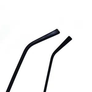 Detail view of black sunglasses temple tips, showing sleek design and premium metal finish.