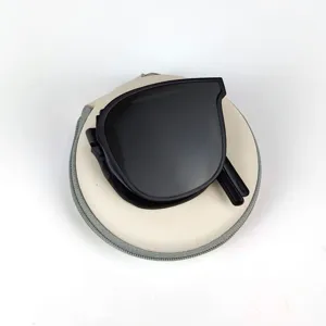 Lunettes de Soleil Pliantes de Mode Polarisées Rétro Lunettes de Soleil Avec Étui Rond Portable pour Femmes et Hommes