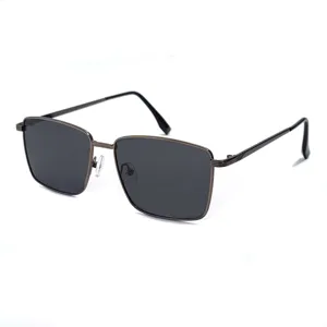 Herren Metall quadratisch polarisierte Sonnenbrille UV-Schutz Auto Fahren Angeln Brille.