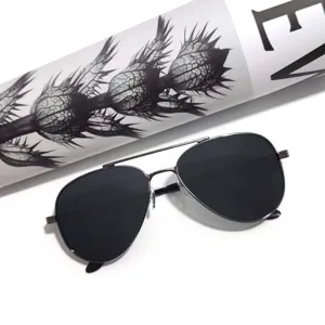 Men Vintage Metal Double Bridge Aviator Sunglasses UV400 Polarized Driving Sun Glasses Fashion Eyewear