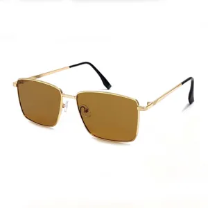 Herren Metall quadratisch Sonnenbrille polarisiert, UV-Schutz Fahrbrille Detailansicht.