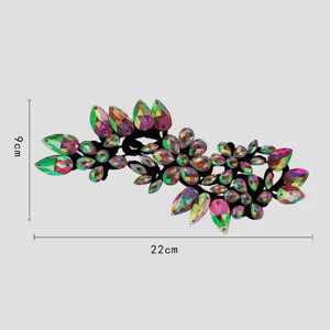 Hermoso tocado de baile latino con pedreria para mujeres accesorio de actuacion 22x9cm
