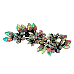 Accesorio para el cabello flor estrás cristal danza latina tocado de actuación para mujeres