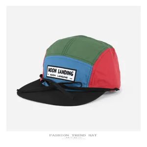 Gorra de béisbol plana de secado rápido colorblock sombrero transpirable de verano