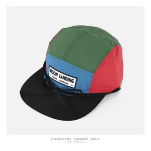 Gorra de Campamento de Ala Plana de Secado Rápido Colorblock Gorra de Béisbol de Verano