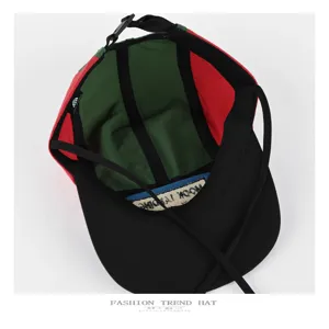 Gorra de béisbol plana impermeable de secado rápido colorblock unisex estilo verano