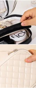 Sac de cosmétique de voyage portable multi-couches organisateur de maquillage trousse étanche