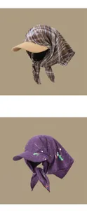 Women Korean style headscarf baseball cap outdoor sun protection breathable stylish hat variant