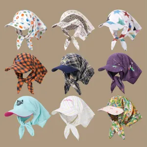 Women Fashion Sun Hat Anti-UV Breathable Sunshade Cap Outdoor Travel Scarf Face Cover Casual Baseball Cap