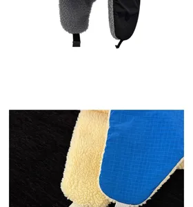 Détail de chapeau ushanka chaud d'hiver avec doublure en polaire et tissu résistant au vent.