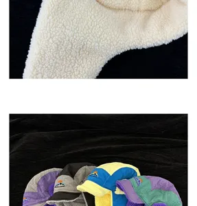 Chapeau trappeur en peluche chaude d'hiver par temps froid, bonnet aviateur coupe-vent.