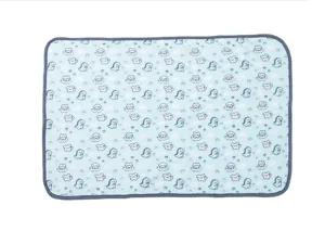 Thickened pet blanket for dogs and cats, cozy fleece sleeping mat with cute cartoon dinosaur print.