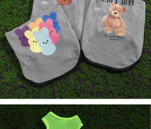 Atmungsaktives Mesh-Hunde-Westchen für kleine Haustiere, süße Sommer-Welpenkleidung.