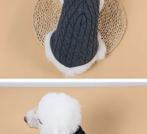 Comfortabele gebreide wintertrui voor huisdieren, warme hondenkleding voor kleine honden en katten.