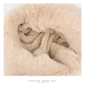 Pluche warme winterbombermuts voor dames, dikke zachte voering voor koud weer.