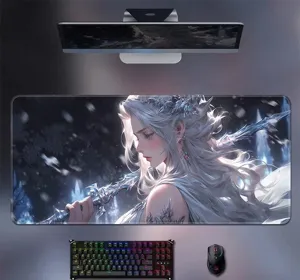 Tappetino per mouse da gioco anime extra large, tappetino da scrivania esteso antiscivolo.