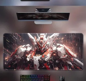 Grande tappetino da scrivania anime mecha grande formato per ufficio e camera da letto.
