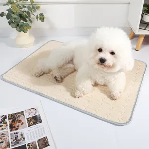 Cool summer pet ice silk mat breathable dog cooling pad breathable washable pet bed cooling mat