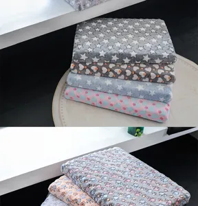 Soft pet flannel fleece blanket warm dog sleeping mat winter small pets bed supplies