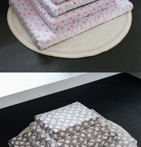 Flannel bubble velvet pet mat for small medium dogs warm washable sleeping pad winter