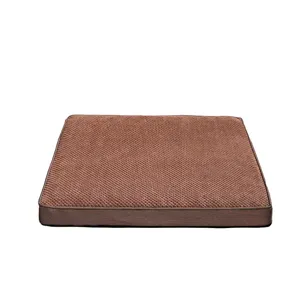 Brown textured bubble fleece pet mat for small and medium dogs, cozy winter sleeping cushion.