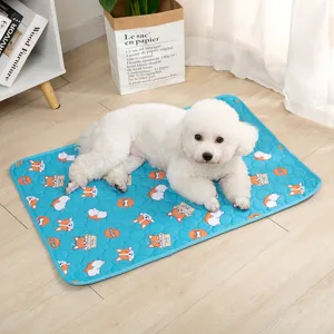Waschbare Haustier-Urinalmatte für Hunde, verdickte wiederverwendbare Matte mit Corgi.