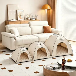 Tenda per animali domestici casa gatto cane semi-chiusa lavabile quattro stagioni