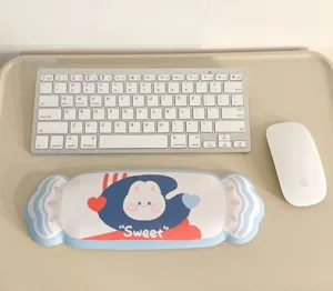 Poggiapolsi carino a forma di coniglio caramella per tastiera, supporto ergonomico da scrivania.