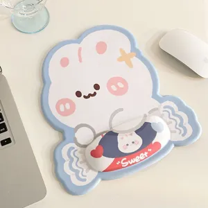 Simpatico tappetino mouse coniglio con poggiapolsi ergonomico, base antiscivolo casa.