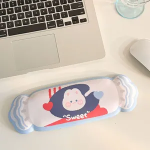 Poggiapolsi per tastiera a forma di coniglietto carino, cuscino comodo per ufficio e casa.