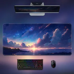 Grande tappetino da scrivania anime, tappetino mouse XXL per gaming, ufficio e casa moderna.