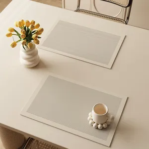 Waterproof Leather Placemat Wabi-Sabi Style Minimalist Heat Insulation Oil-Proof Table Mat Dining Table Decor Placemats