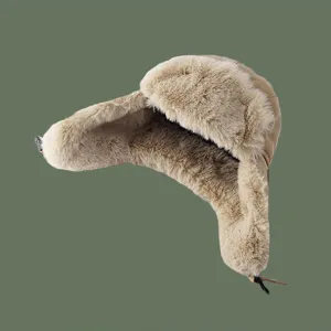Wasserdichte Winter Bomber Mütze mit Plüsch Ohrenklappen, dicke Fliegermütze draußen.