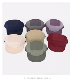 Cappello piatto ad asciugatura rapida estivo, berretto parasole in rete traspirante donna.