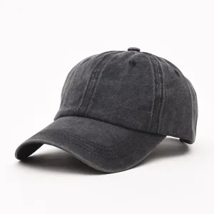 Unisex Vintage Washed Denim Baseball Cap Distressed Adjustable Dad Hat Casual Outdoor Sun Protection Hat For Men Women