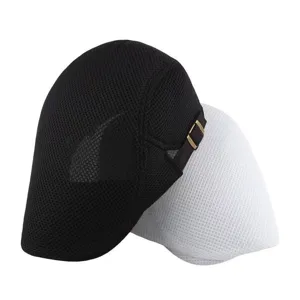 Gorra plana de malla transpirable para hombre y mujer verano protección solar detalle