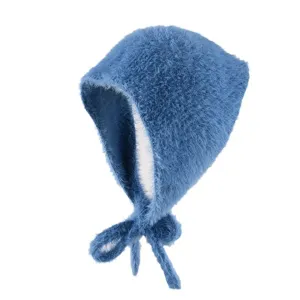 Sciarpa triangolare in maglia di peluche stile francese cappellino caldo carino per donne