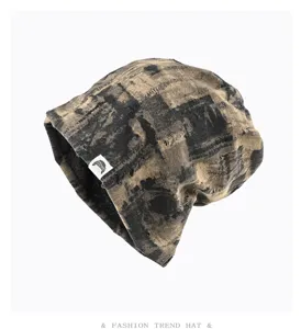 Verwitterte Wasteland-Style Beanie Mütze für Damen, vintagedestroyed Oversize Strickmütze.