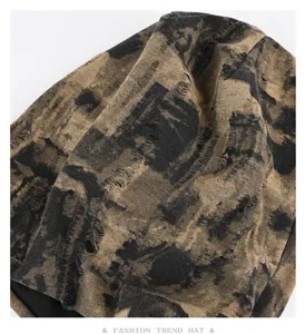 Waste-Land Stil distressed Slouchy Beanie für Damen, Vintage gerissene Strick Mütze.